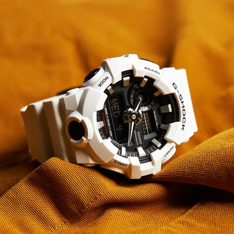 Casio G Shock Dual time White Band Men s Watch GA 700 7A Watch Shop BD